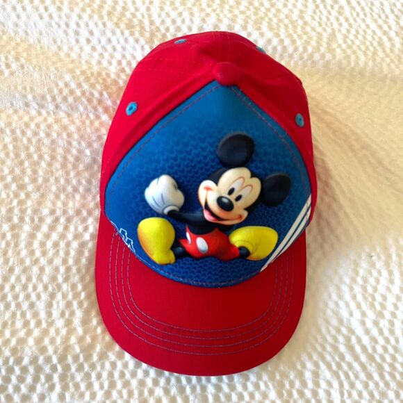 Disnep Boys Kids Mickey Mouse 3D Pop Hat Red Blue Baseball Cap - Picture 2 of 8